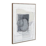 WOMB BEAUTY ΠΙΝΑΚΑΣ ΔΙΑΚΟΣΜΗΤΙΚΟΣ ΜΕ ΚΟΡΝΙΖΑ 90x120x4cm ΚΑΜΒΑΣ ΜΠΛΕ ΣΚΟΥΡΟ ΓΚΡΙ ΜΠΕΖ ΞΥΛΟ ΦΥΣΙΚΟ 034247 - Image 8