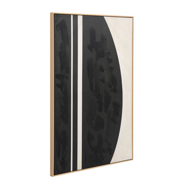 SOLAIRE B ΠΙΝΑΚΑΣ ΔΙΑΚΟΣΜΗΤΙΚΟΣ ΜΕ ΚΟΡΝΙΖΑ 80x120x4cm ΚΑΜΒΑΣ ΚΑΦΕ ΣΚΟΥΡΟ ΜΠΕΖ ΞΥΛΟ ΦΥΣΙΚΟ 034249 - Image 5