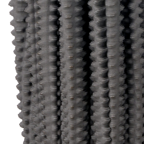 VELISSE ΒΑΖΟ 16x16x24cm ΚΕΡΑΜΙΚΟ ΓΚΡΙ ΣΚΟΥΡΟ 034441 - Image 2