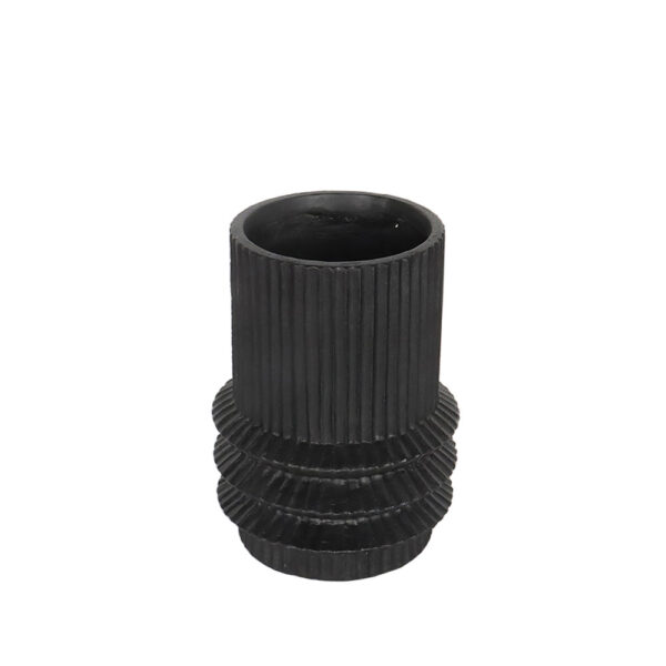 HELIX ΒΑΖΟ 25x25x34.5cm MgO ΜΑΥΡΟ 034652 - Image 2