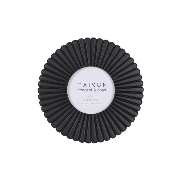 OROS ΚΟΡΝΙΖΑ 20x1.5x20cm MDF ΜΑΥΡΟ ΓΥΑΛΙ 034655 - Image 2