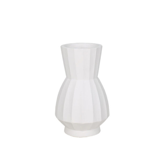 FOLDA ΒΑΖΟ 24x24x41cm MgO ΑΣΠΡΟ 034661 - Image 2