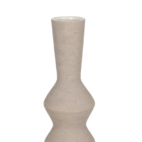 VIRELIA ΒΑΖΟ 15x15x60cm ΚΕΡΑΜΙΚΟ ΜΠΕΖ ΣΚΟΥΡΟ 034726 - Image 3