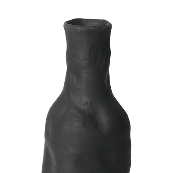 ORENDA ΒΑΖΟ 14.3x14.3x43.7cm ΚΕΡΑΜΙΚΟ ΜΑΥΡΟ 034739 - Image 3