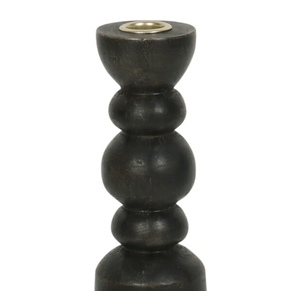 NUVIRA ΚΗΡΟΠΗΓΙΟ 8.5x8.5x32cm ΞΥΛΟ ΜΑΥΡΟ ΧΡΥΣΟ ΜΕΤΑΛΛΟ 034745 - Image 3