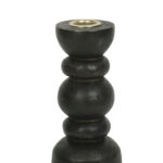 NUVIRA ΚΗΡΟΠΗΓΙΟ 8.5x8.5x26cm ΞΥΛΟ ΜΑΥΡΟ ΧΡΥΣΟ ΜΕΤΑΛΛΟ 034746 - Image 3