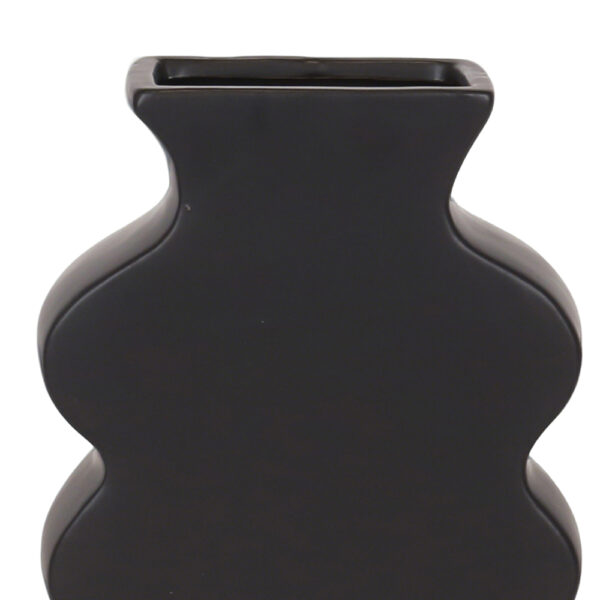 LUNO ΒΑΖΟ 18.5x8x27.5cm ΚΕΡΑΜΙΚΟ ΜΑΥΡΟ 034749 - Image 3
