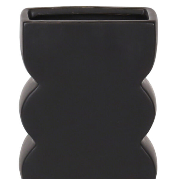 VEI ΒΑΖΟ 14.5x7x30.5cm ΚΕΡΑΜΙΚΟ ΜΑΥΡΟ 034751 - Image 3