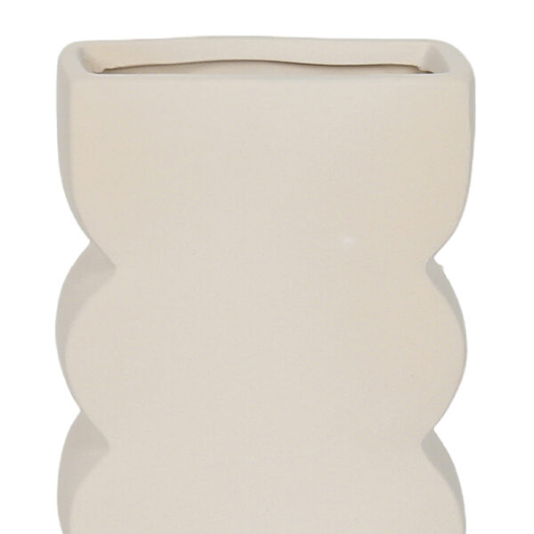 VEI ΒΑΖΟ 14.5x7x30.5cm ΚΕΡΑΜΙΚΟ ΛΕΥΚΟ 034752 - Image 3