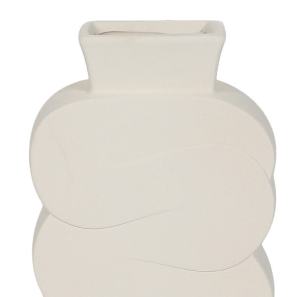 AYLA ΒΑΖΟ 14x6.5x30cm ΚΕΡΑΜΙΚΟ ΛΕΥΚΟ 034753 - Image 3