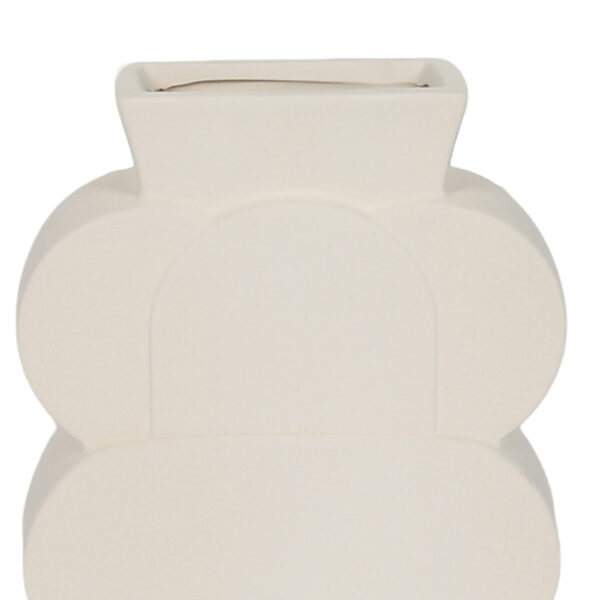 AYLA ΒΑΖΟ 17.2x7x27cm ΚΕΡΑΜΙΚΟ ΛΕΥΚΟ 034754 - Image 3