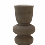 ZIRA ΒΑΖΟ 16.5x16.5x50cm ΚΕΡΑΜΙΚΟ ΓΚΡΙ 034757 - Image 3