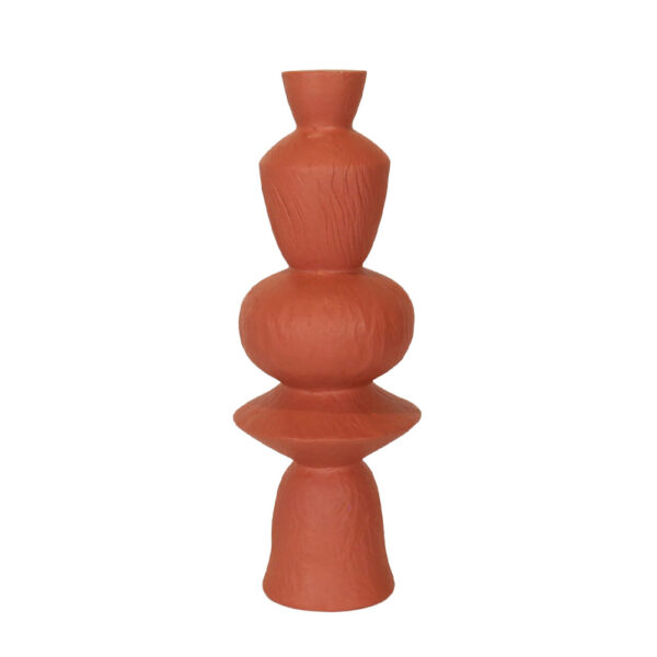 AEON ΒΑΖΟ 25.5x25.5x71cm MgO ΠΟΡΤΟΚΑΛΙ ΣΚΟΥΡΟ 034769 - Image 2