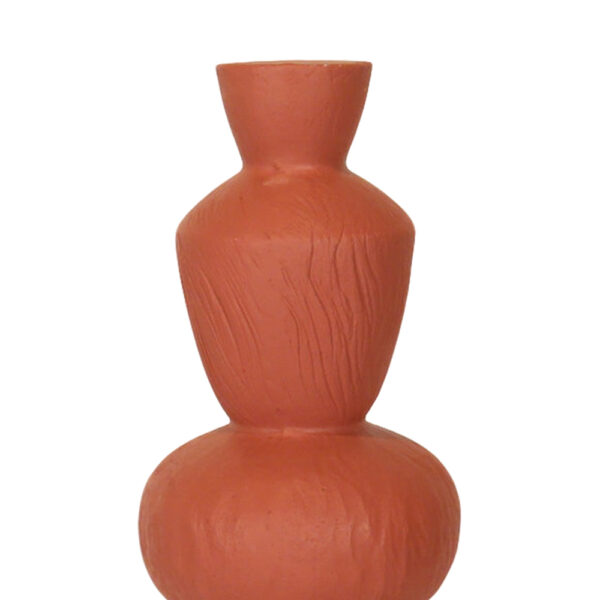 AEON ΒΑΖΟ 25.5x25.5x71cm MgO ΠΟΡΤΟΚΑΛΙ ΣΚΟΥΡΟ 034769 - Image 3