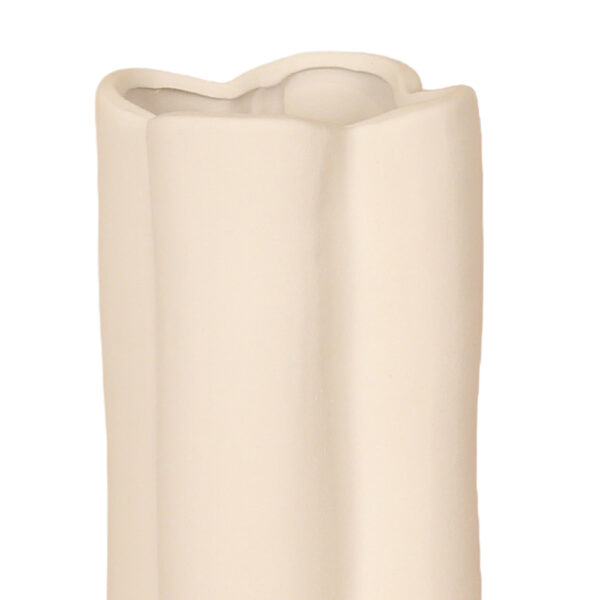 KERA ΒΑΖΟ 12x12x28cm ΚΕΡΑΜΙΚΟ ΛΕΥΚΟ 034777 - Image 3