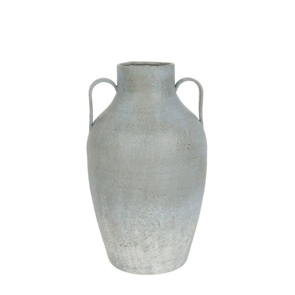 AMFORE ΒΑΖΟ 21x19x40cm ΜΕΤΑΛΛΟ ΓΚΡΙ ΜΠΛΕ 034803 - Image 2