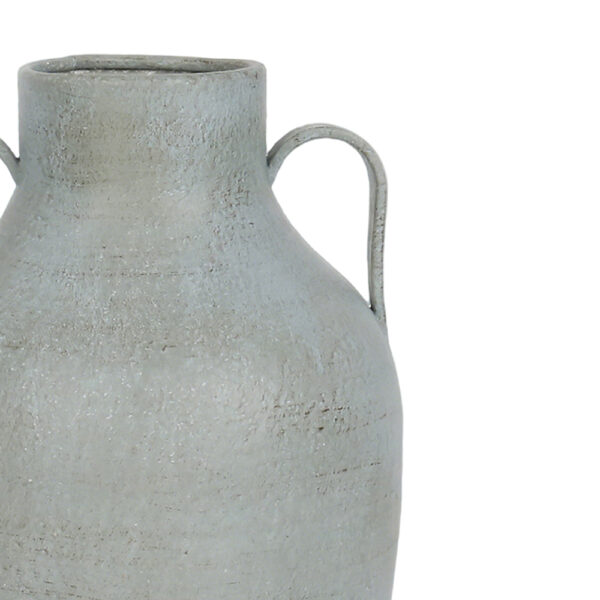 AMFORE ΒΑΖΟ 21x19x40cm ΜΕΤΑΛΛΟ ΓΚΡΙ ΜΠΛΕ 034803 - Image 3