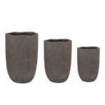 SOLIN ΚΑΣΠΩ SET 3ΤΜΧ 44x44x66.5cm MgO ΓΚΡΙ ΣΚΟΥΡΟ 034816 - Image 3