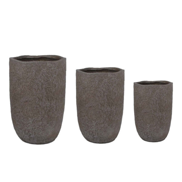 SOLIN ΚΑΣΠΩ SET 3ΤΜΧ 44x44x66.5cm MgO ΓΚΡΙ ΣΚΟΥΡΟ 034816 - Image 3