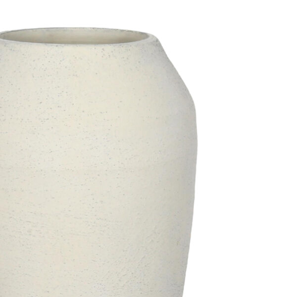 ASH ΒΑΖΟ 23.5x23.5x42cm ΚΕΡΑΜΙΚΟ ΑΣΠΡΟ 034832 - Image 3