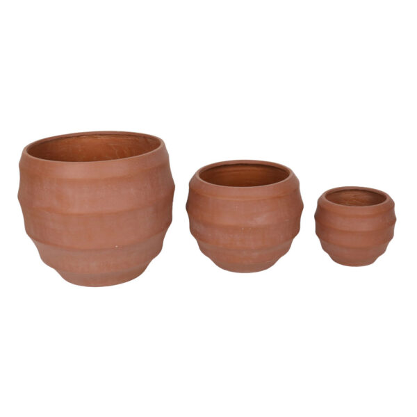 FLORRA ΚΑΣΠΩ SET 3ΤΜΧ 54.3x54.3x47.5cm MgO TERRACOTTA 034840 - Image 2