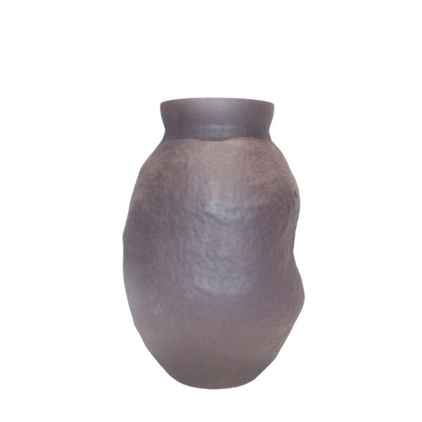 NEROA ΒΑΖΟ 20x20x31cm ΓΥΑΛΙ ΚΑΦΕ 035145 - Image 2