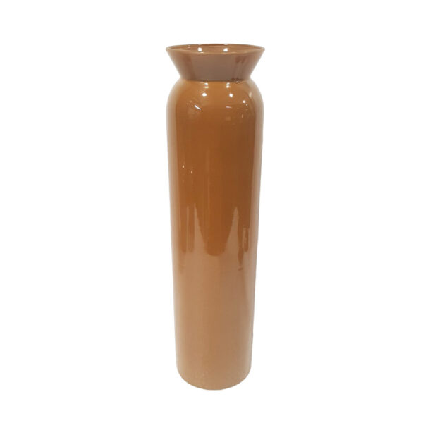 MARONA ΒΑΖΟ 7.5x7.5x31cm ΓΥΑΛΙ CARAMEL 035156 - Image 2