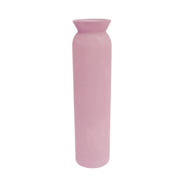 MARONA ΒΑΖΟ 7.5x7.5x31cm ΓΥΑΛΙ ΡΟΖ 035161 - Image 2