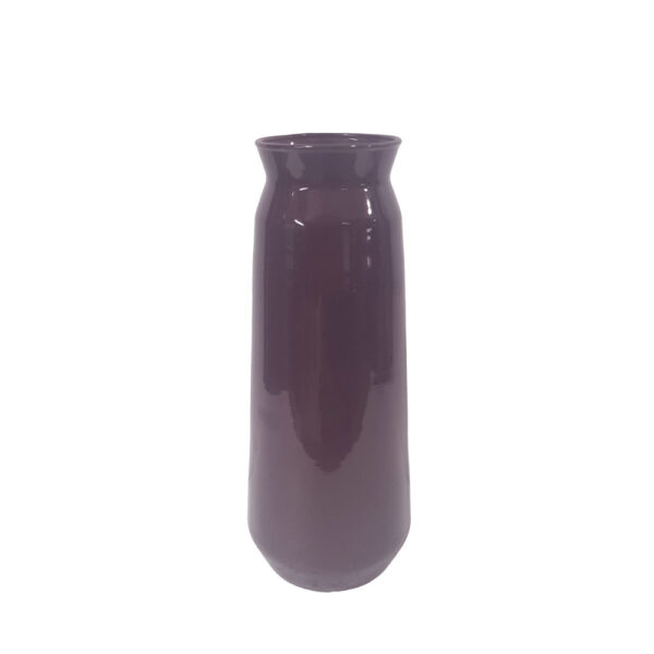 MARONA ΒΑΖΟ 10x10x26cm ΓΥΑΛΙ ΜΩΒ 035162 - Image 2