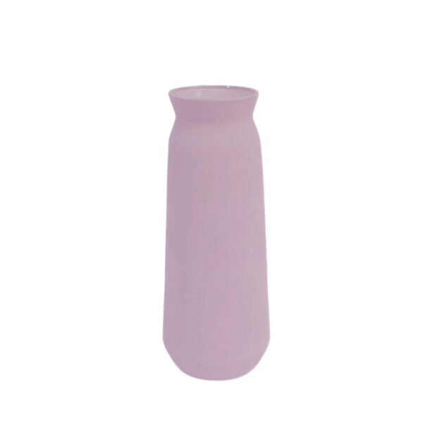 MARONA ΒΑΖΟ 10x10x26cm ΓΥΑΛΙ DUSTY ΜΩΒ 035163 - Image 2
