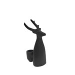 SIVOR ΧΡΙΣΤΟΥΓΕΝΝΙΑΤΙΚΟ ΔΙΑΚΟΣΜΗΤΙΚΟ ΚΗΡΟΠΗΓΙΟ 8x7x16cm ΑΛΟΥΜΙΝΙΟ ΚΑΦΕ ΣΚΟΥΡΟ ΜΑΤ 035225 - Image 2