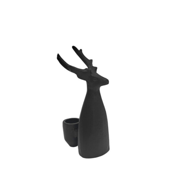 SIVOR ΧΡΙΣΤΟΥΓΕΝΝΙΑΤΙΚΟ ΔΙΑΚΟΣΜΗΤΙΚΟ ΚΗΡΟΠΗΓΙΟ 8x7x16cm ΑΛΟΥΜΙΝΙΟ ΚΑΦΕ ΣΚΟΥΡΟ ΜΑΤ 035225 - Image 2