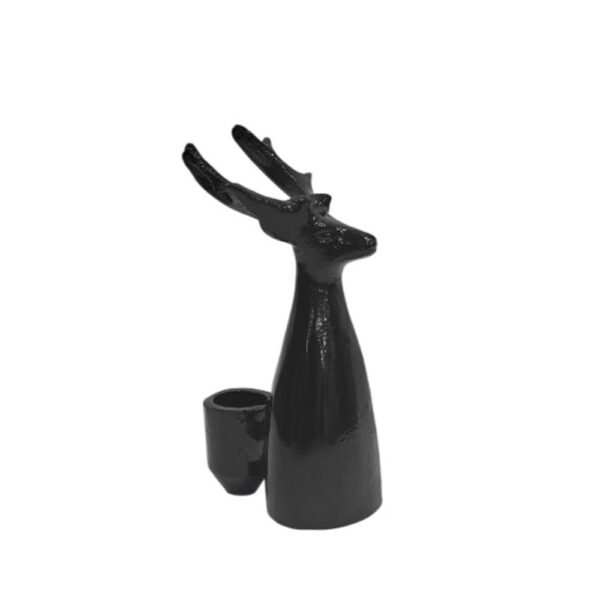 SIVOR ΧΡΙΣΤΟΥΓΕΝΝΙΑΤΙΚΟ ΔΙΑΚΟΣΜΗΤΙΚΟ ΚΗΡΟΠΗΓΙΟ 9x9x19cm ΑΛΟΥΜΙΝΙΟ ΚΑΦΕ ΣΚΟΥΡΟ 035227 - Image 2