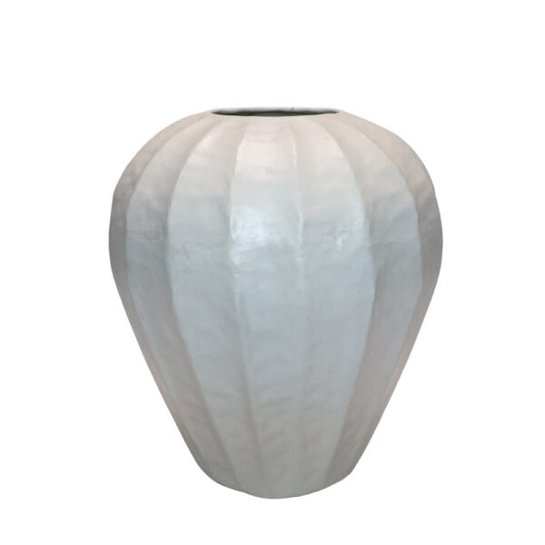 IVELLA ΒΑΖΟ 30x30x33cm ΑΛΟΥΜΙΝΙΟ OFF WHITE 035238 - Image 2