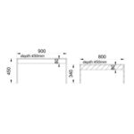 PETRA DUO COFFEE TABLE ΠΕΤΡΑ SONOMA ΣΚΟΥΡΟ 90x45x45 04-0460 - Image 4