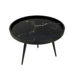 MARM COFFEE TABLE ΜΑΥΡΟ ΜΕ PATTERN ΜΑΥΡΟ 60x60x45 04-0640 - Image 3