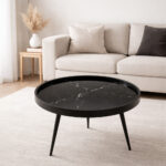 MARM COFFEE TABLE ΜΑΥΡΟ ΜΕ PATTERN ΜΑΥΡΟ 60x60x45 04-0640 - Image 4