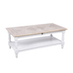 HISTORY COFFEE TABLE ΛΕΥΚΟ ΦΥΣΙΚΟ 125x64x50 04-0689 - Image 4
