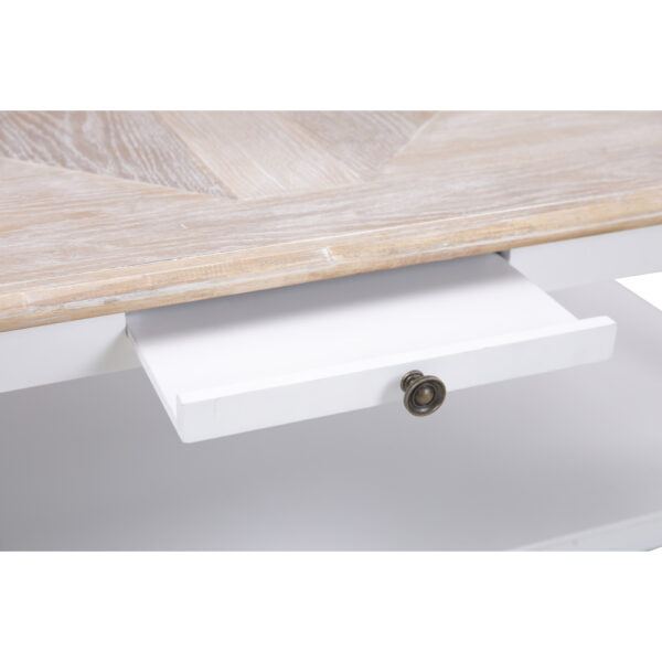 HISTORY COFFEE TABLE ΛΕΥΚΟ ΦΥΣΙΚΟ 125x64x50 04-0689 - Image 5