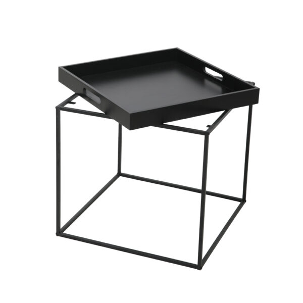 BUTLER SIDE TABLE ΜΑΥΡΟ 45x45x45cm 04-0808 - Image 4