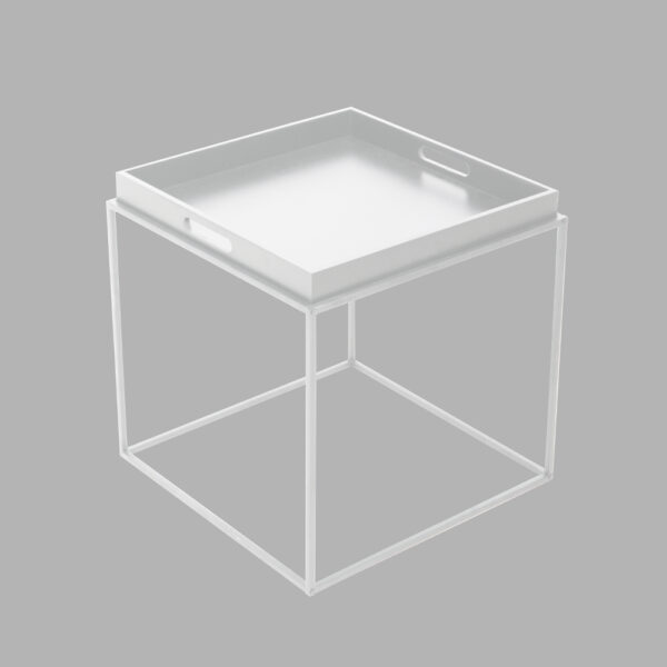 BUTLER SIDE TABLE ΛΕΥΚΟ 45x45x45cm 04-0809 - Image 3