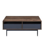 GROOVES COFFEE TABLE 2ΣΥΡΤΑΡΙΑ ΚΑΡΥΔΙ ΓΚΡΙ 110x60x45 04-0893 - Image 8