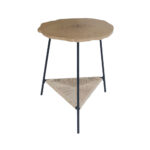 TREE SIDE TABLE ΦΥΣΙΚΟ ΜΑΥΡΟ 46x46x52 04-0964 - Image 5
