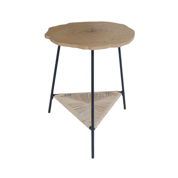 TREE SIDE TABLE ΦΥΣΙΚΟ ΜΑΥΡΟ 46x46x52 04-0964 - Image 5