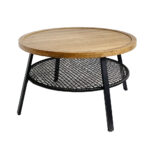 FILET COFFEE TABLE ΦΥΣΙΚΟ ΜΑΥΡΟ 75x75x43 04-0974 - Image 4