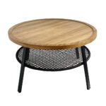 FILET COFFEE TABLE ΦΥΣΙΚΟ ΜΑΥΡΟ 75x75x43 04-0974 - Image 5