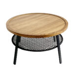 FILET COFFEE TABLE ΦΥΣΙΚΟ ΜΑΥΡΟ 75x75x43 04-0974 - Image 6
