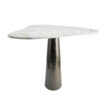 CURVE SIDE TABLE ΜΑΥΡΟ NICKEL ΛΕΥΚΟ 63.5x52x63.5 04-1023 - Image 2