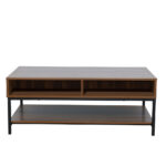 ZUMA COFFEE TABLE 2ΣΥΡΤΑΡΙΑ 3ΡΑΦΙΑ ΚΑΡΥΔΙ ΜΑΥΡΟ 111.5x60x44 04-1057 - Image 7