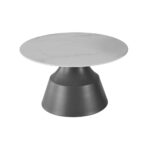 KAIA COFFEE TABLE SET 2ΤΕΜ ΛΕΥΚΟ ΜΑΥΡΟ 70x70x40cm 04-1062 - Image 5